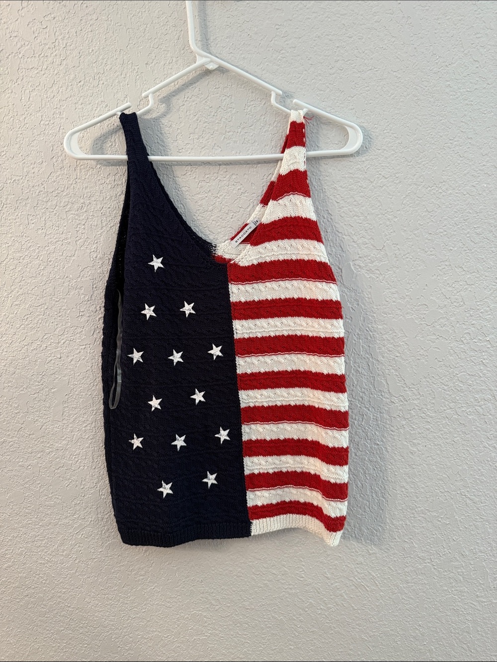 Staccato Red, White & Blue Star Stripe Knit Tank